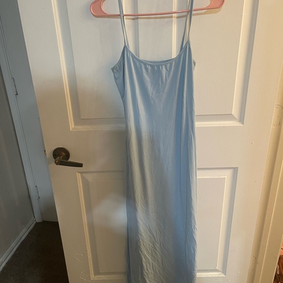 Daily Bar/NightClub Party Sleeveless Scoop Neck Light Blue Dress - Picture 1 of 2